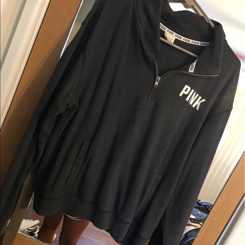 PINK half zip up sweater!