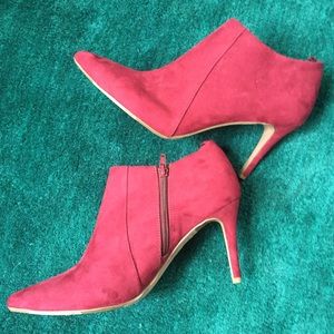 Merlot Suede Booties from Old Navy