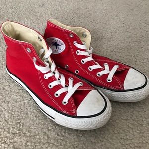 Red High top Converse