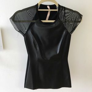 Leather and mesh Bailey 44 t-shirt