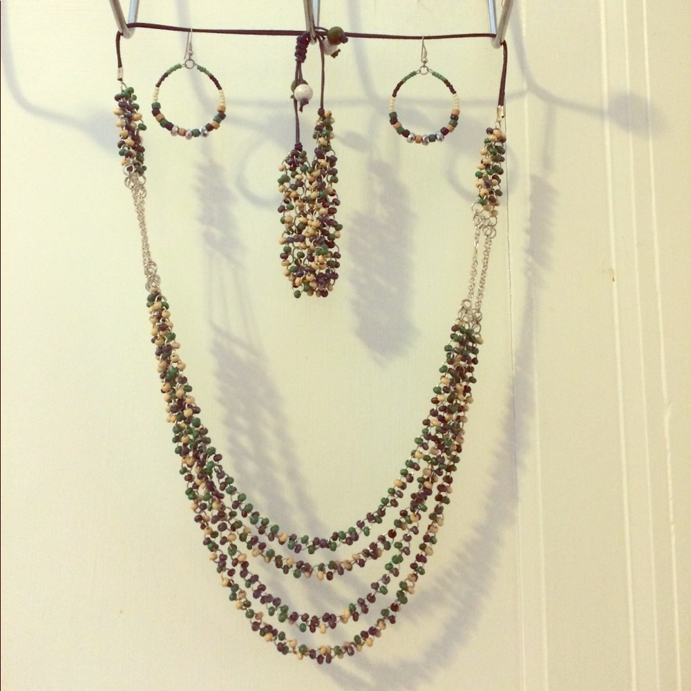 Matching Necklace, Earrings, & Bracelet