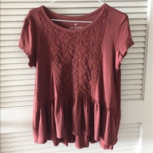 American Eagle Tribal Embroidered Top XS