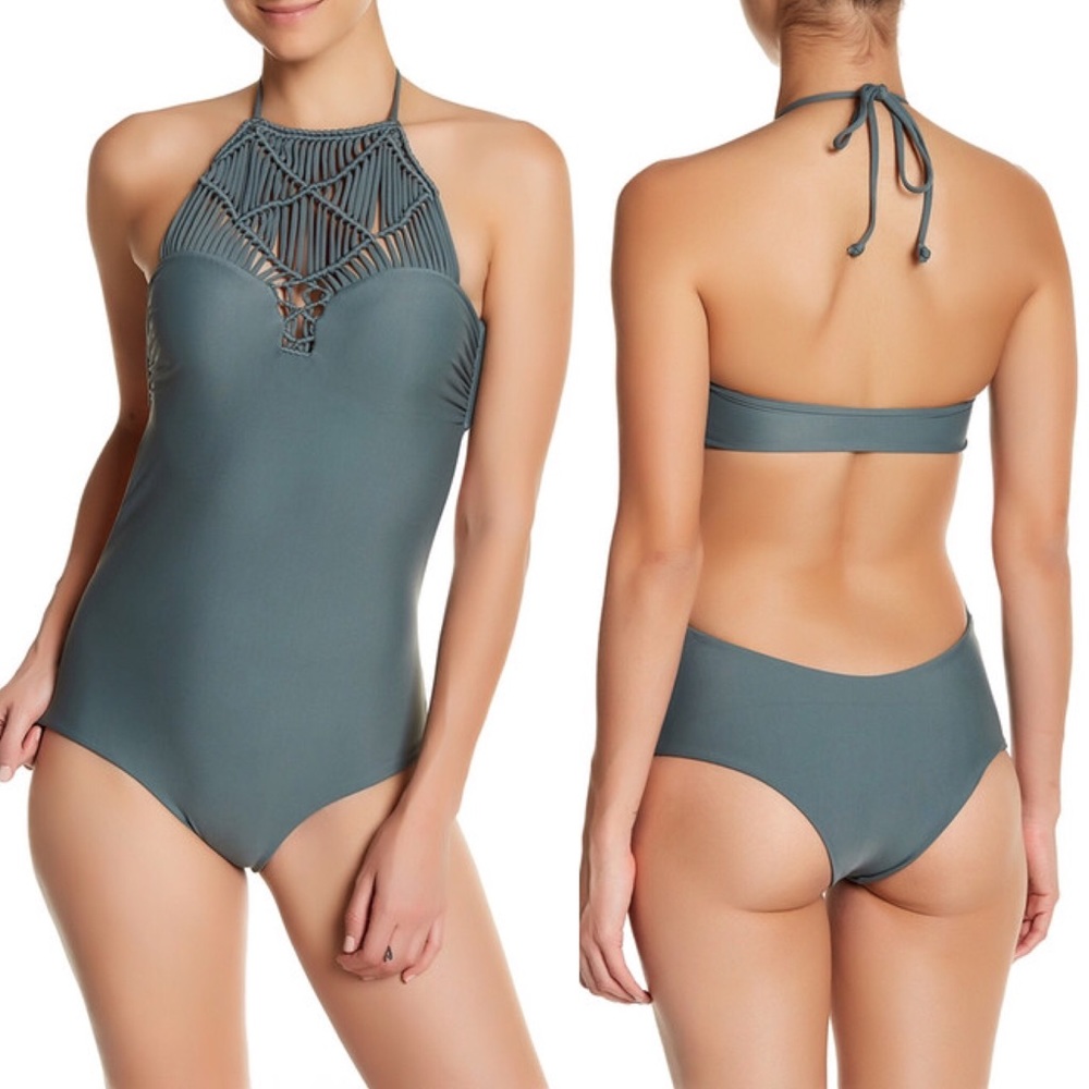 🆕 Mikoh Moorea Crochet High Neck One Piece