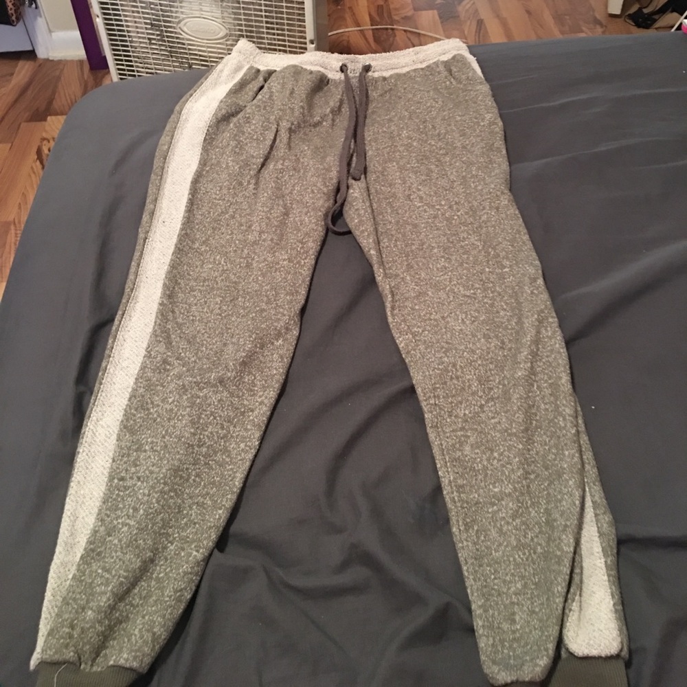 Olive green sweatpants