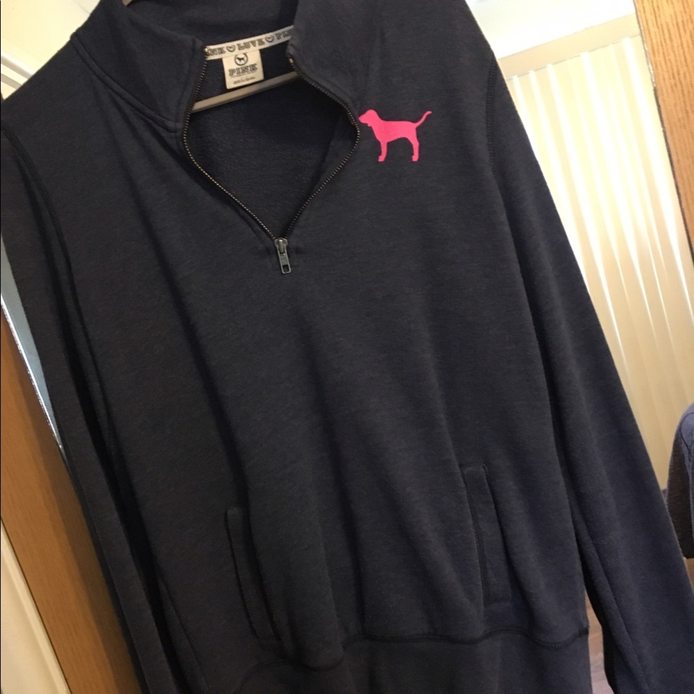 PINK half zip up sweater!