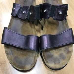 NAOT Metalic Purple Slide Sandals sz 41