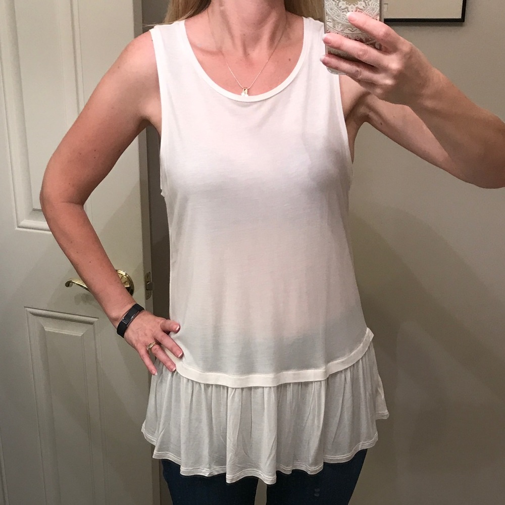 SALE! NWT LOFT long tank with ruffles - Picture 4 of 4