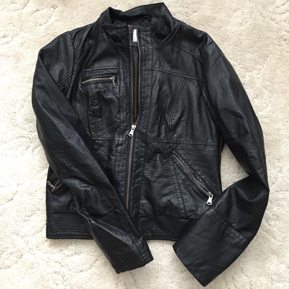 Faux leather jacket