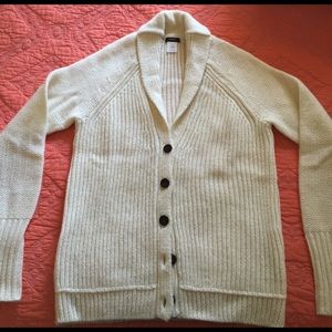 J. Crew Ivory Wool Cardigan
