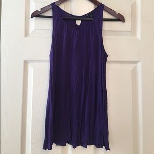 Purple high neck tank