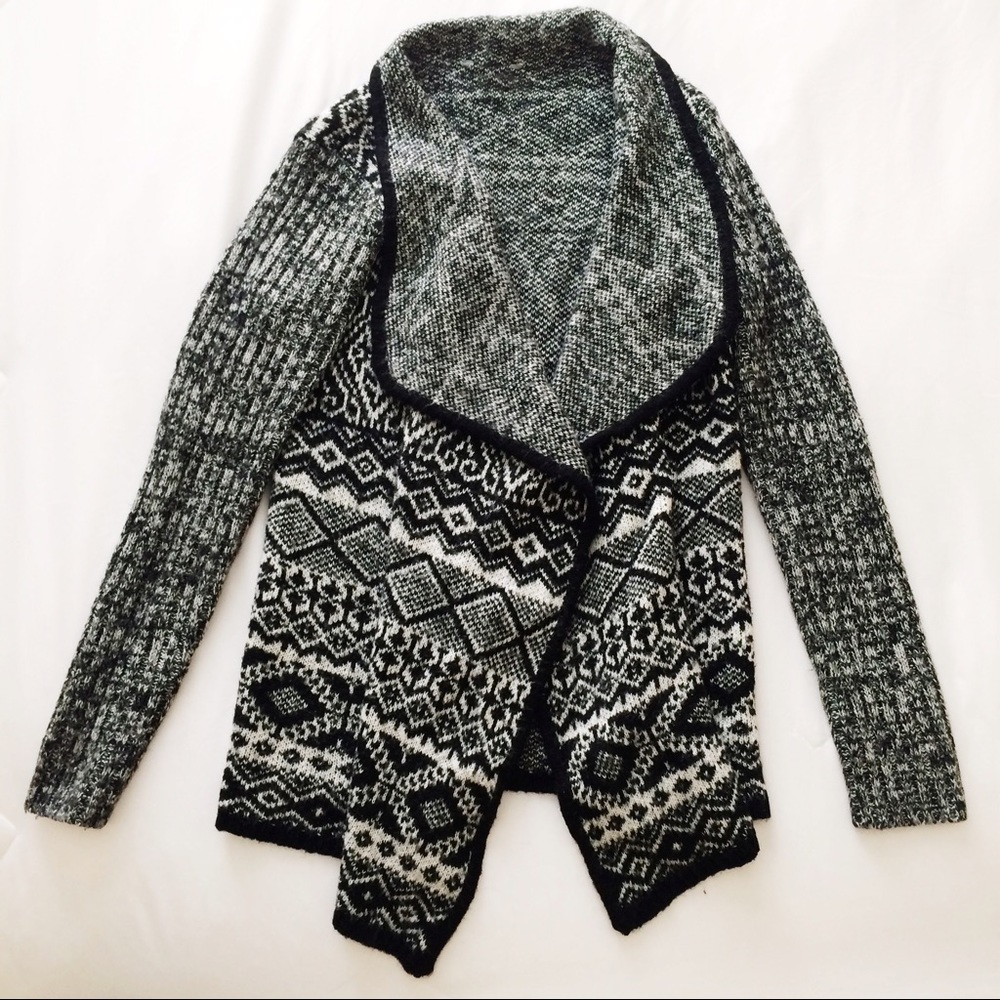 Aztec Patterned Thick Cardigan