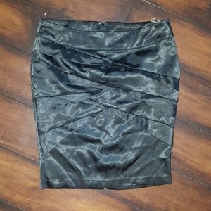 Love Culture black satin-feel skirt