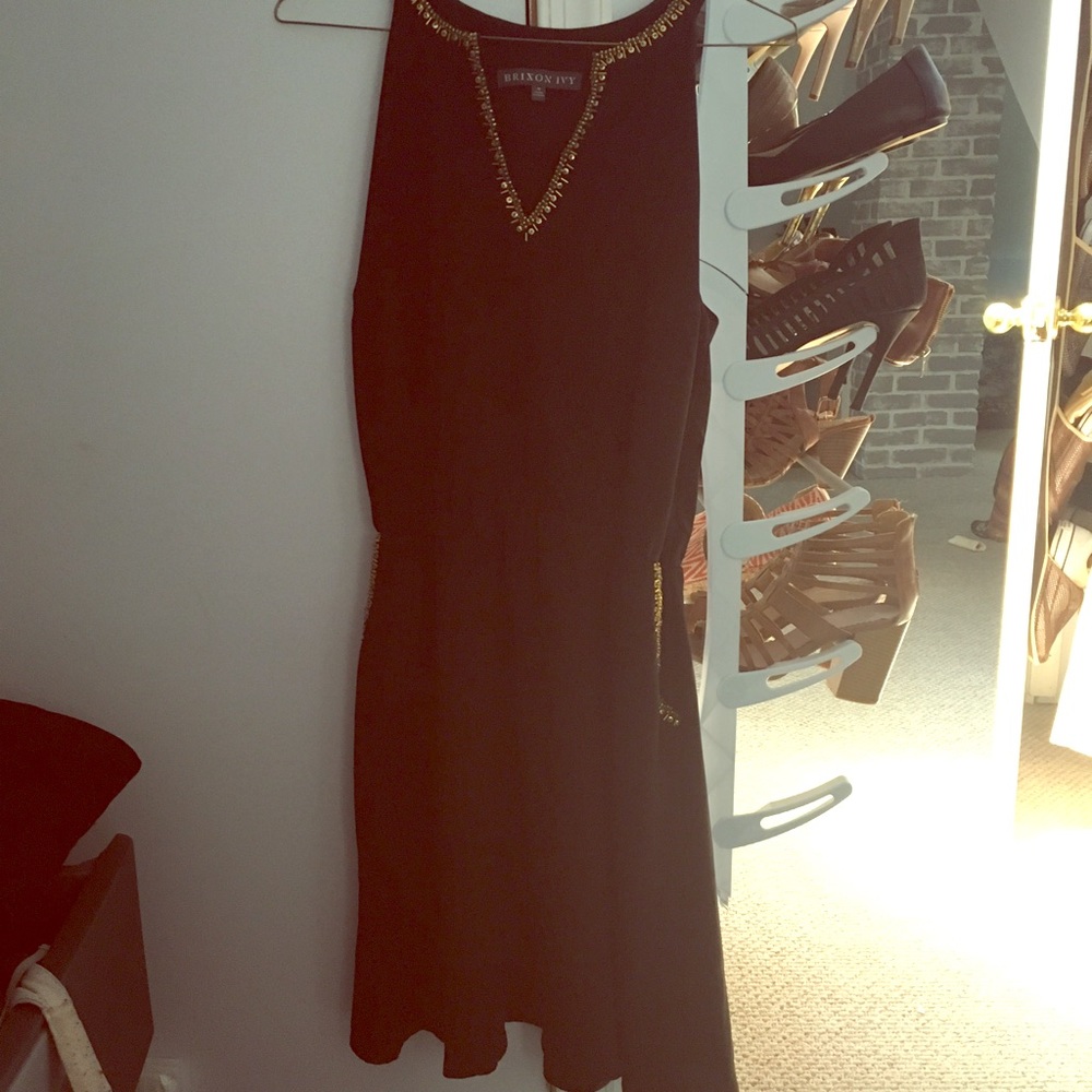 Britton Ivy dress with gold beading details