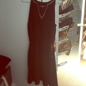 Britton Ivy dress with gold beading details