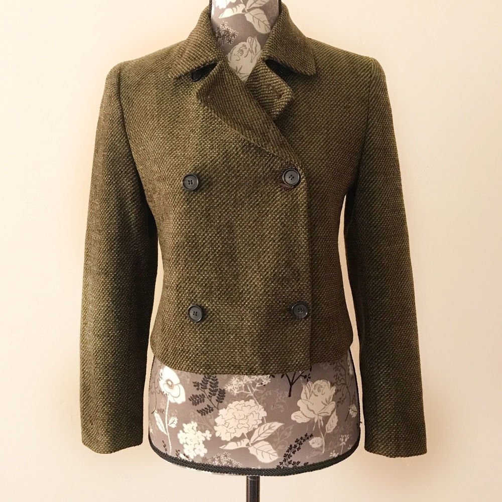 Ann Taylor Loft Cropped Wool Blend Blazer Petite