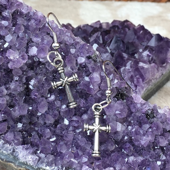 Cross Earrings - Picture 7 of 8