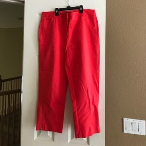 Women's Coral/Red ankle Pants