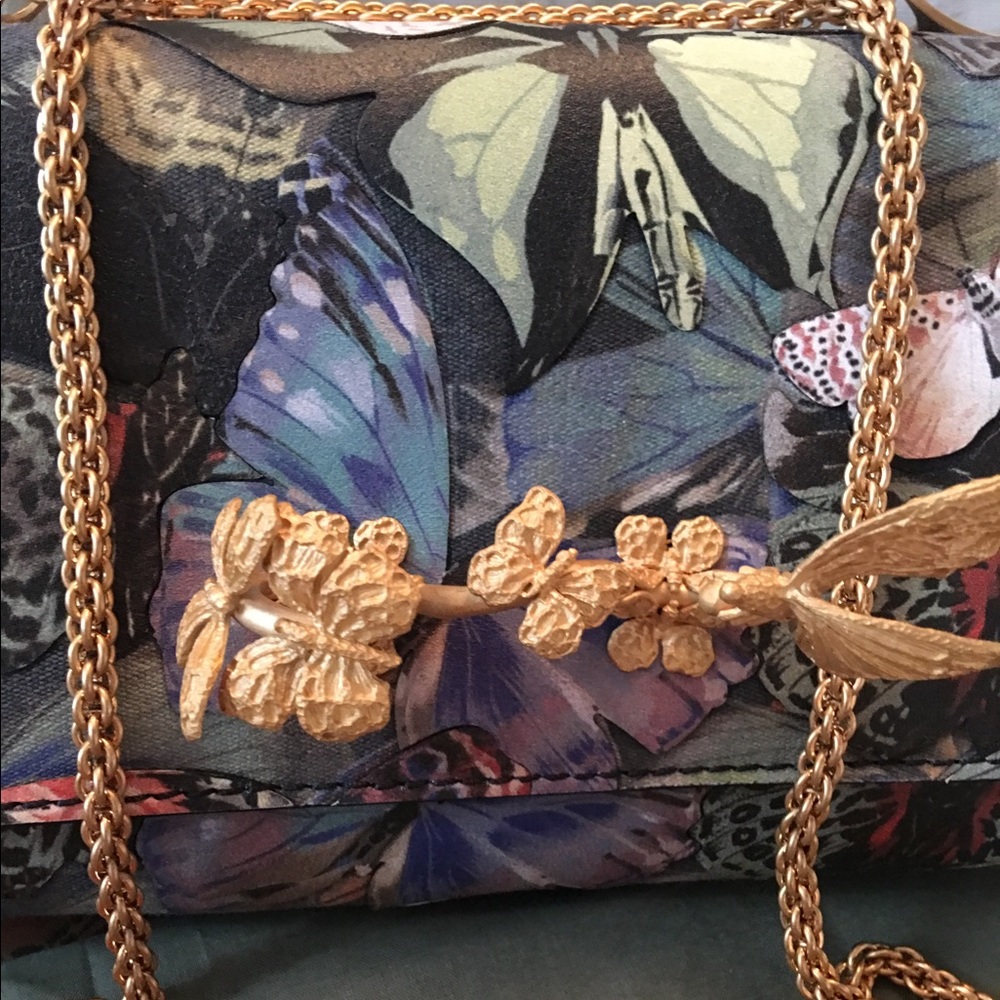 $2895 Valentino Camu Butterfly Va Va Voom Flap Bag - Picture 3 of 8
