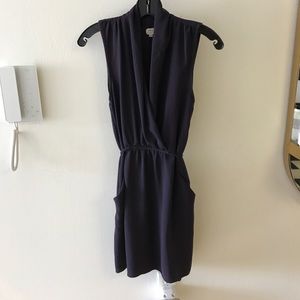 Deep purple Wilfred wrap dress