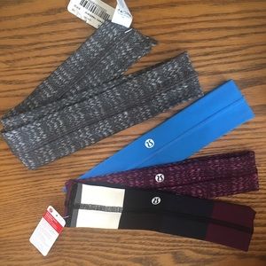 Set FOUR Lulu headbands- 2 NWT