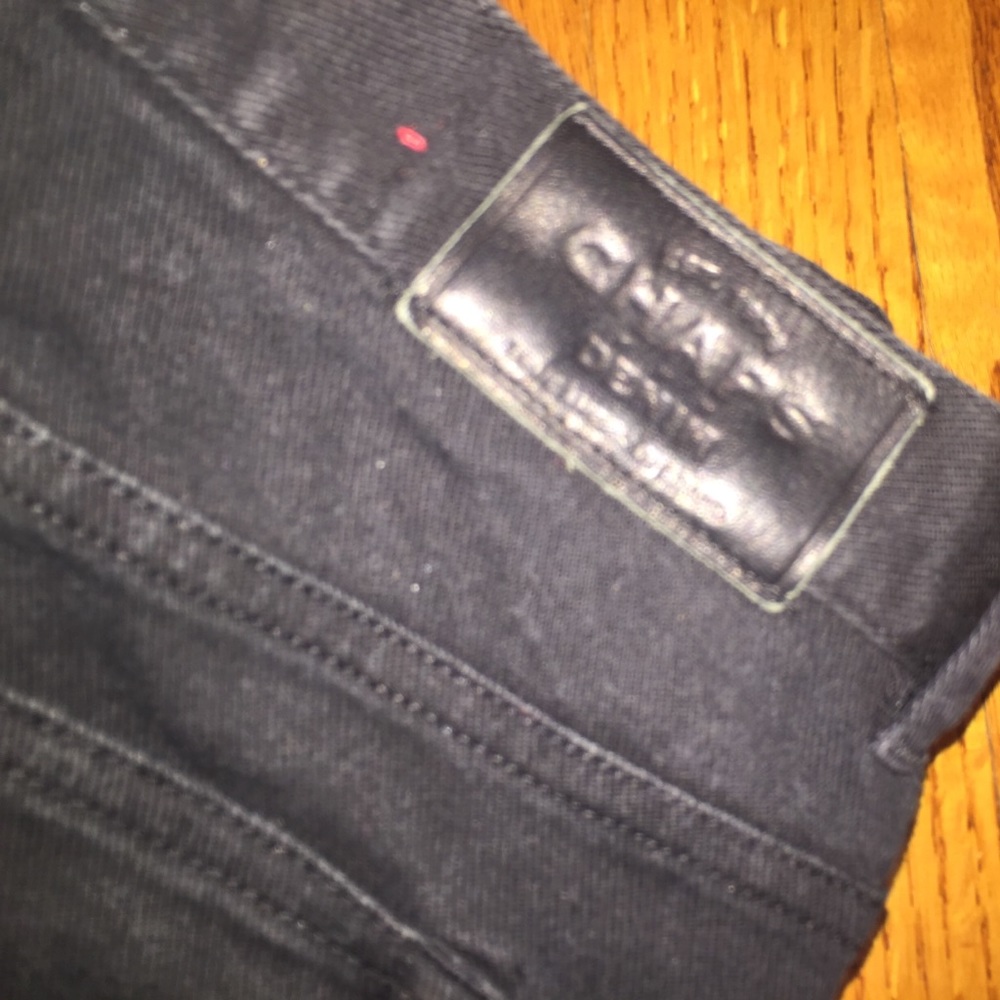Chaps Black Straight Leg Pants