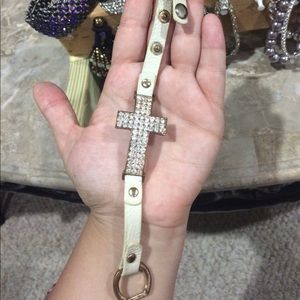Studded cross bracelet