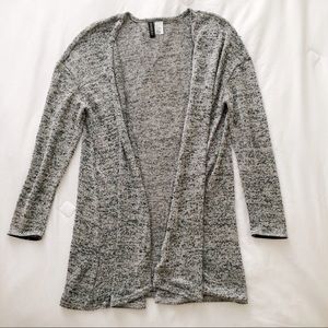 Gray Speckled Oversized Light Cardigan
