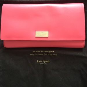 Kate Spade Coral Pink Clutch