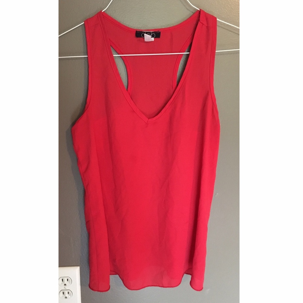 Red Chiffon Tank from Deb