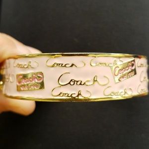 Light pink/gold Coach Bangle