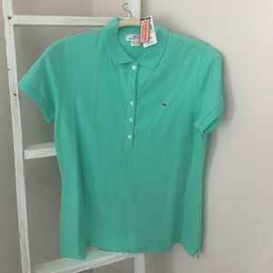 NWT Vineyard Vines Polo in turquoise size small