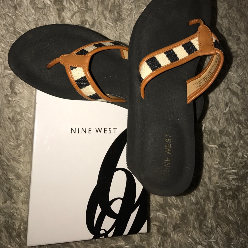 Nine West black sandals