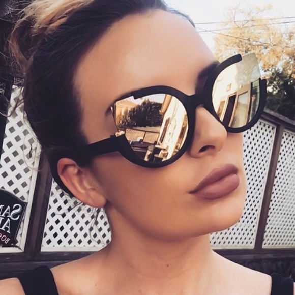 Royale- Rose Gold Mirrored Cat Eyesunglasses - Picture 5 of 8