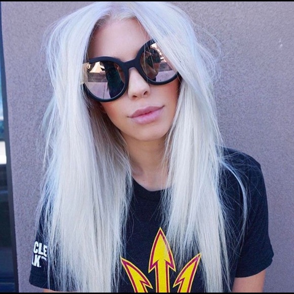 Royale- Rose Gold Mirrored Cat Eyesunglasses - Picture 7 of 8