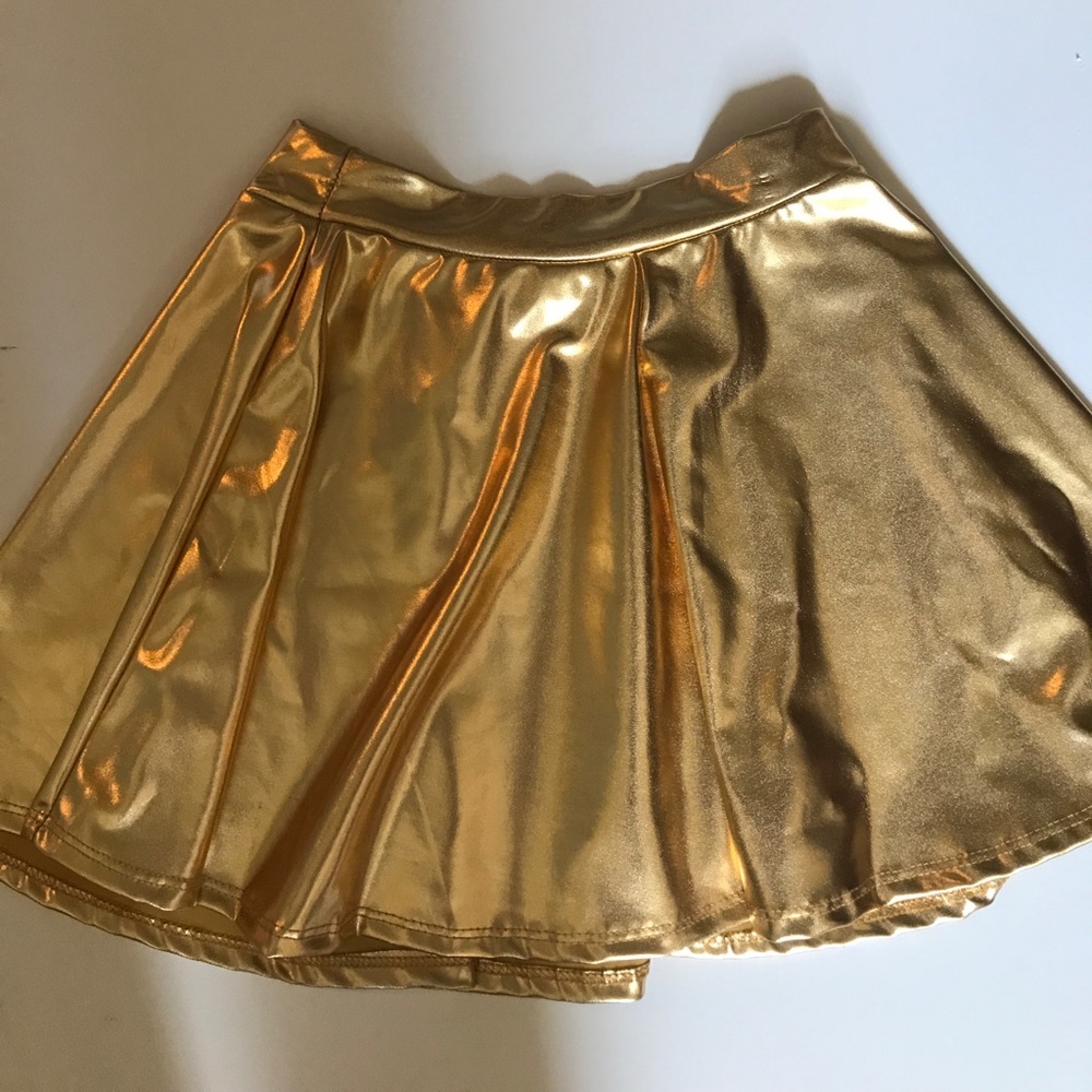 Gold Metallic Skirt
