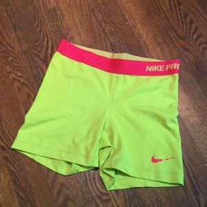 NIKE lime green spandex