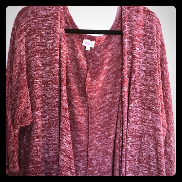 LuLaRoe Sweaters - Cranberry sweater Lindsay cardigan