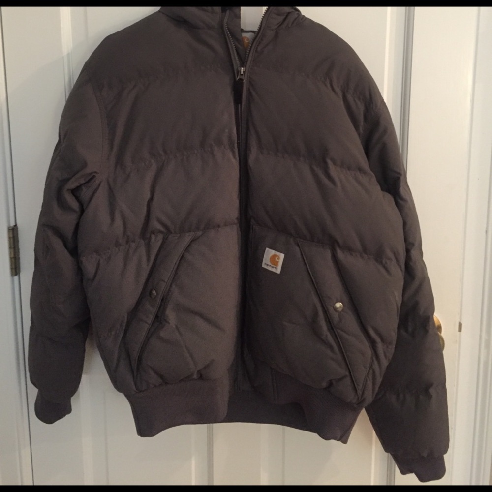 grey carhartt winter jacket