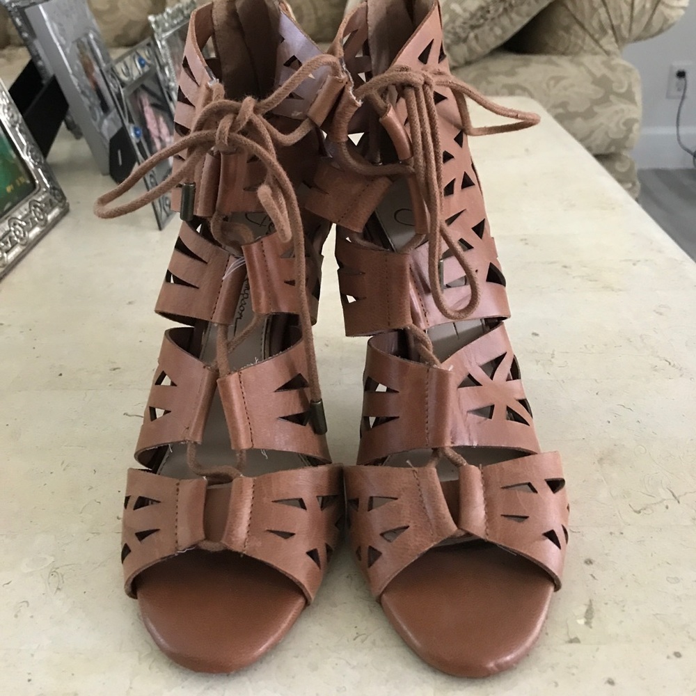 Jessica Simpson lace up heel