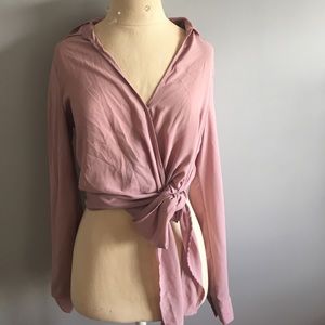 Mauve Wrap Blouse