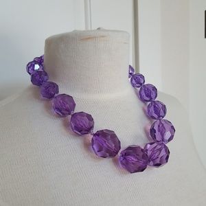 2for10 Purple beaded statement necklace