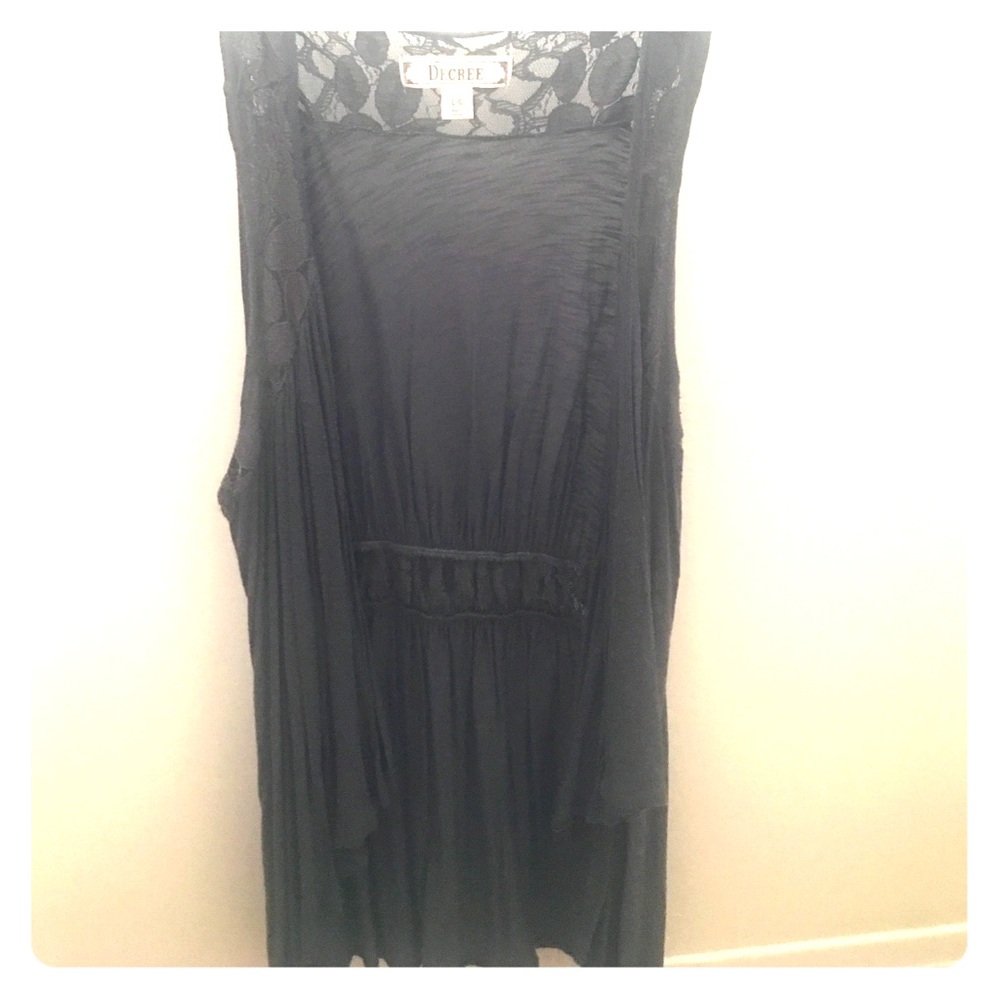 Laced tank cardigan