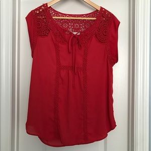 Daniel Rainn crochet top from Nordstrom. EUC