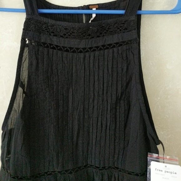 Free People Black Constant Crush Blouse Top Tank - Picture 4 of 8