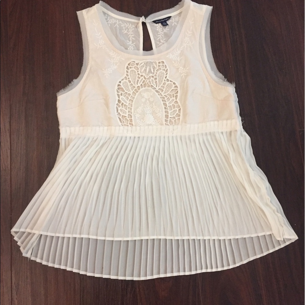 Boho American Eagle Summer Blouse Size Large