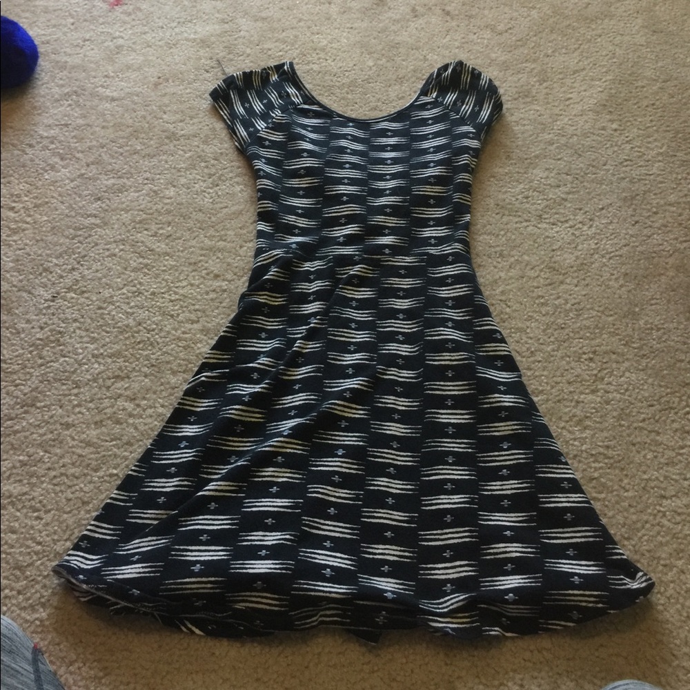 Black and white skater dress