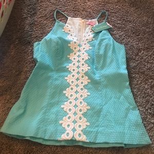 Lilly Pulitzer Breakwater Blue Magnolia Top size 6
