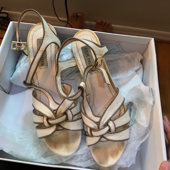 Steve Madden Cream/Tan Daarling Heels 7.5 - Picture 2 of 5