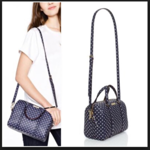 Kate Spade Cassie Navy Polka Dot Crossbody Bag