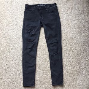 American Eagle Ripped Destroyed Jegging Jeans 2